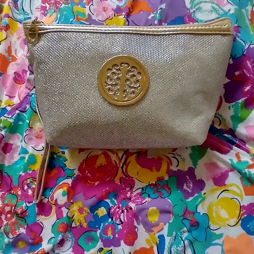 Bag make-up 🌅NWOT (SILVER) shimmering Wristlet Bag